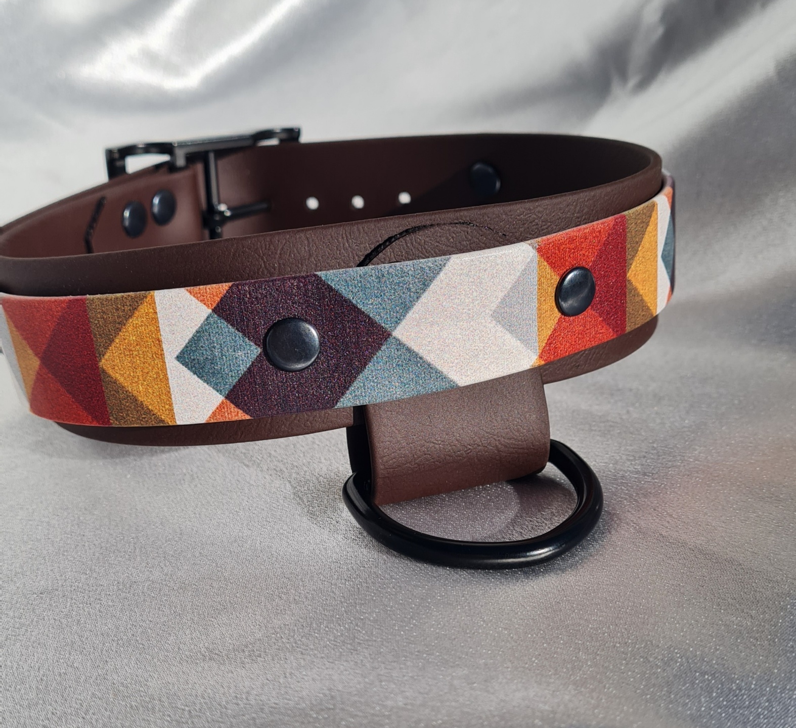 Collier Biothane 38 mm – Bande 25 mm Uni ou Imprimée – Attache Centrale – Image 4