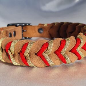 Collier pour chien – Modèle Drakkar (Cuir véritable)