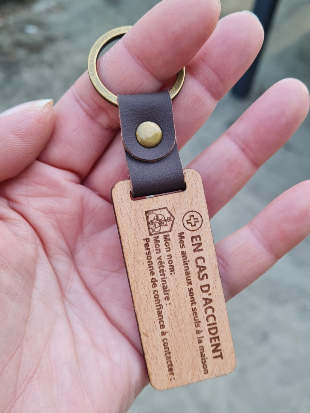 Porte-clés “En cas d’accident” – Image 2